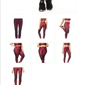 Good American nwt size 5 burgundy gym leggings